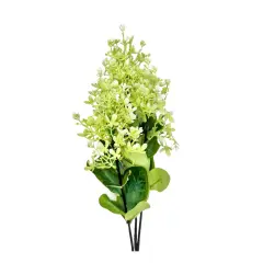TCT Crafts Artificial 29" Seeded PeeGee Hydrangea Stem - Craft and Home Decor Supply - Green/White - Greenery for Arrangements-5670-W