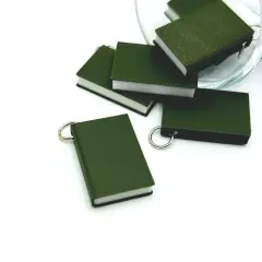 1, 4, or 20 Pieces: 3D Dark Green Book Charms