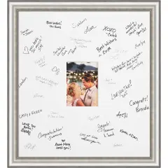 Salon Narrow Signature Mat Picture Frame, Photo Frame Wedding Guest Book Alternative, Autograph Picture Mat for Signature Board, Wedding Celebrations Graduations Support Encouragement or Retirement