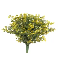 2-Pack 13.5" Boxwood Flower Bush &ndash; Lush Faux Greenery