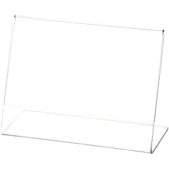 Plymor Clear Acrylic Sign Display / Literature Holder (Angled), 5" W x 3.5" H