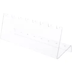 Plymor Clear Acrylic 8 Pen Display Holder (Angled-Front for Label), 4.25" H x 12" W x 3.625" D