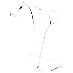Plymor Clear Acrylic Divided Pair Hanging Earring Display Stand, 3.125" W x 1.75" D x 4" H