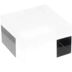 Plymor Clear Polished Acrylic Square Display Block, 2" H x 3" W x 3" D