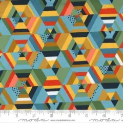 Frankie Kaleidoscope Bonnie Blue 44"/45" Fabric Per Yard