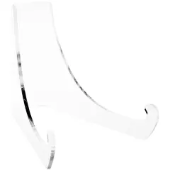 Plymor Clear Acrylic Flat Back Easel With Extra Deep Support Ledges, 6" H x 6.375" W x 7.5" D