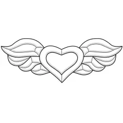 10-5/16" x 3-3/4" Exquisite Clear Glass Winged Heart Bevel Cluster EC251