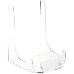 Plymor Clear Acrylic Display Easel With Label Front, 9" H x 6.25" W x 7.5" D