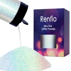 Iridescent Ultra Fine Glitter Powder - Colorful White