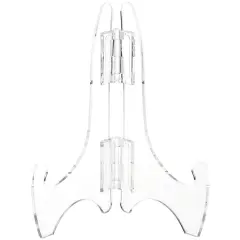 Plymor Clear Acrylic Adjustable Folding Display Easel, 6" H x 4" D (For 9" Plates)