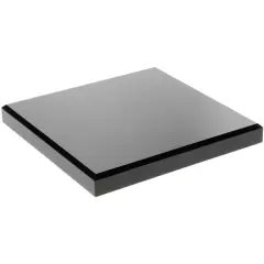 Plymor Black Acrylic Square Beveled Display Base, 6" W x 6" D x 0.75" H