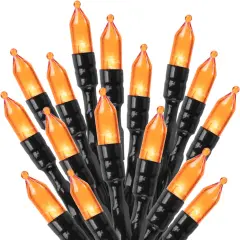 Orange LED Halloween String Lights - 39 Ft, 100 LED, with 8 Modes
