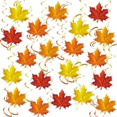 36 Pieces Fall Leaves Hanging Swirls Decorations