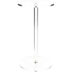 Plymor Clear Acrylic Round Barbell Pedestal Display Riser