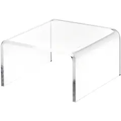 Plymor Clear Acrylic Short Square Display Riser, 1.5" H x 3" W x 3" D (1/8" thick)