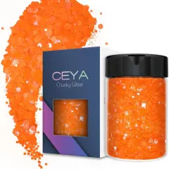 Chunky Glitter, 4.9oz/ 140g Orange Craft