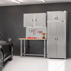 Seville Classics UltraHD Storage Cabinet, 30" W x 18" D x 72" H Granite