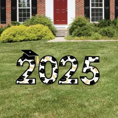 Big Dot of Happiness Hello College 2025 Graduation Party Yard Signs - Outdoor Lawn Decorations - 2025