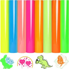 Neon HTV Heat Transfer Vinyl 8 Neon Sheets