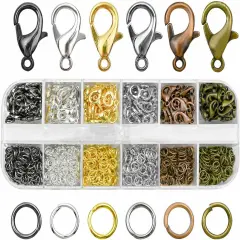 Lobster Claw Clasps & Open Jump Rings for Jewelry Making(6 Colors)