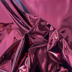 1 Yard Chrome Reflective Mirror Vinyl Fabric For Handbags Upholstery Crafts 54 Inch Width Burgundy