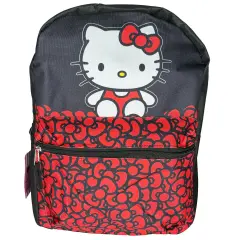 Hello Kitty Nylon Backpack 16" School Bookbag for Girls ages 3+