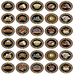 Edible Cupcake Toppers Casino Collection Themed Uncut Edible on Wafer Sheet