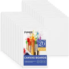 Canvas Boards for Painting 8x10, 26 Pack Canvases Primed Acid Free Blank Canvas Panels for Classroom and Parties