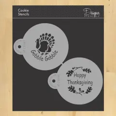 Thanksgiving Cookie Stencil Set | C384 by Designer Stencils | Cookie Decorating Tools |