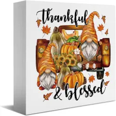 Fall Decorations For Fall Desk Shelf Decor - Thankful