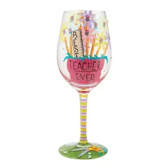 Enesco Lolita Best Teacher Ever Wine Glass