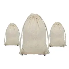 Generous Cotton Muslin Pouch 14" x 20"