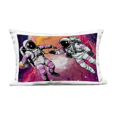 Stupell Industries Astronauts & Bright Nebula Outdoor Printed Pillow design by Jesse Keith, 14 x 7 x 20