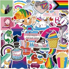 Pride Stickers, 200 PCS Mixed All Kind of LGBTQ+ Stickers Bulk for Trans Bi Lesbian LGBTQ Gay Pride Stuff Accessories Celebration Parades Home Decor Party Supplies Festivals