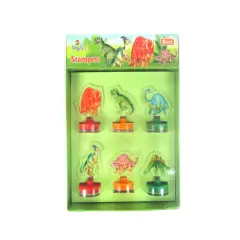 Jurassic Dinosaur Acrylic Self-Inking Stampers, 6 Pcs