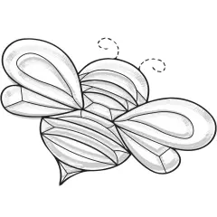 8" x 5-1/2" Exquisite Clear Glass Bumblebee Bevel Cluster EC170