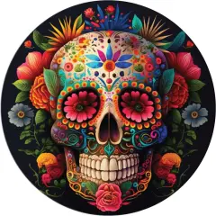 Floral DOD Sugar Skull Sign