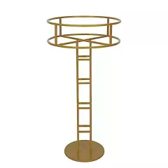 46" Gold Metal Round Top Flower Stand Pedestal Centerpiece Party Decorations