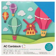 American Crafts Variety Cardstock Pack 12"X12" 60/Pkg-Brights