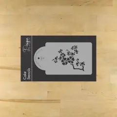 Blooming Cherry Tree Cake Stencil Tier #3 | C443 by Designer Stencils | Cake Decorating Tools |