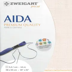 Precut Zweigart Stern-Aida 14 count Light Pink