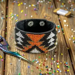 Bead embroidery kit on artificial leather FLBB-099