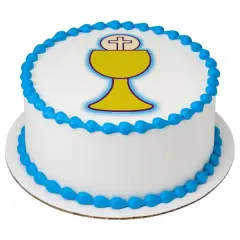 Communion Chalice PhotoCake&reg; Edible Cake Topper Icing Image for 8 inch round cake or larger