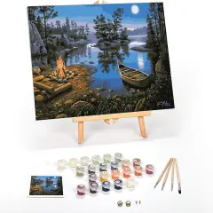 DIY Paint by Numbers Kit for Adults (Moonlight Bay 16" x 20" Framed)