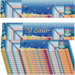 50 Pcs Sea Animal Themed Desk Name Tags