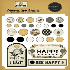 Carta Bella Decorative Brads-Honey Bee