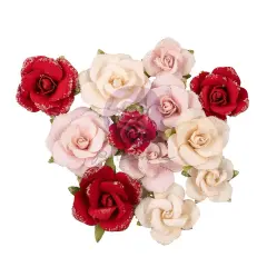 Prima Marketing Frank Garcia Paper Flowers 12/Pkg-Shades Of Sweet, Cherry Sweet