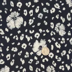 1 Yard Rayon Crinkle Polar Night Woven Fabric Lightweight 50/52&rdquo; Wide 100% Rayon