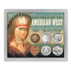 Collections Etc The Spirit of the American West Coin Collection with Protective Case