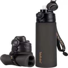Collapsible Water Bottle 20oz -Black